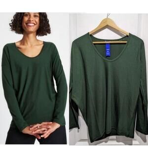 NEW Kit and Ace | Merino Wave Long Sleeve Tee in Forest Green